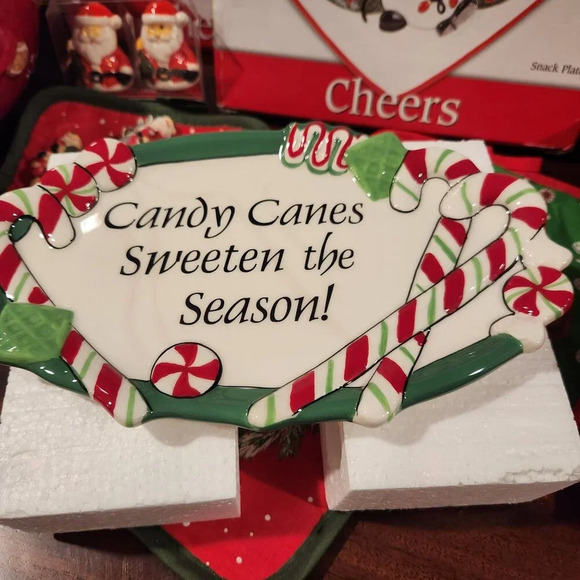 Fitz & Floyd Holiday Christmas Kitchen Decor Dishes Cookie Platter Snack Plates‎ - Picture 6 of 13